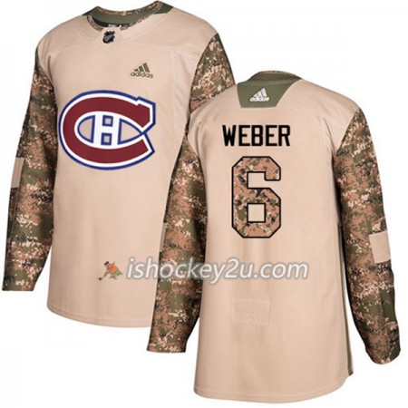 Mænd NHL Montreal Canadiens Trøje Shea Weber 6 Adidas 2017-2018 Camo Veterans Day Practice Authentic